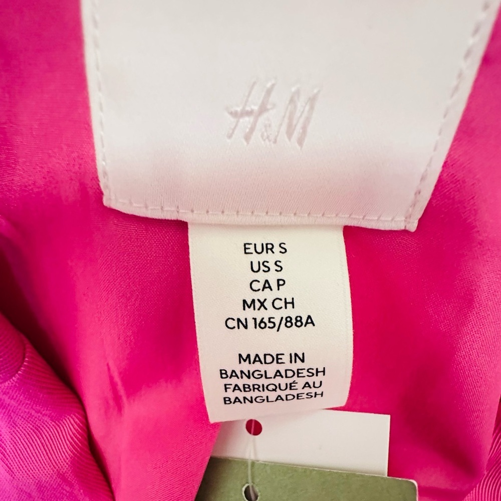 H&M Hot Pink Suit Set | Blazer Size S & Pants Size 8 | Barbiecore | NWT - Picture 13 of 16